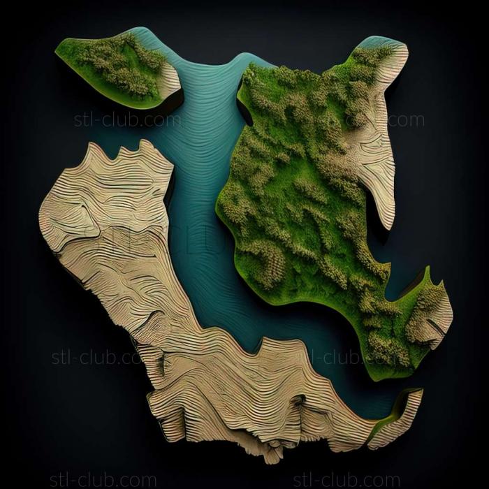 3D model Lake Murray in Papua New Guinea (STL)